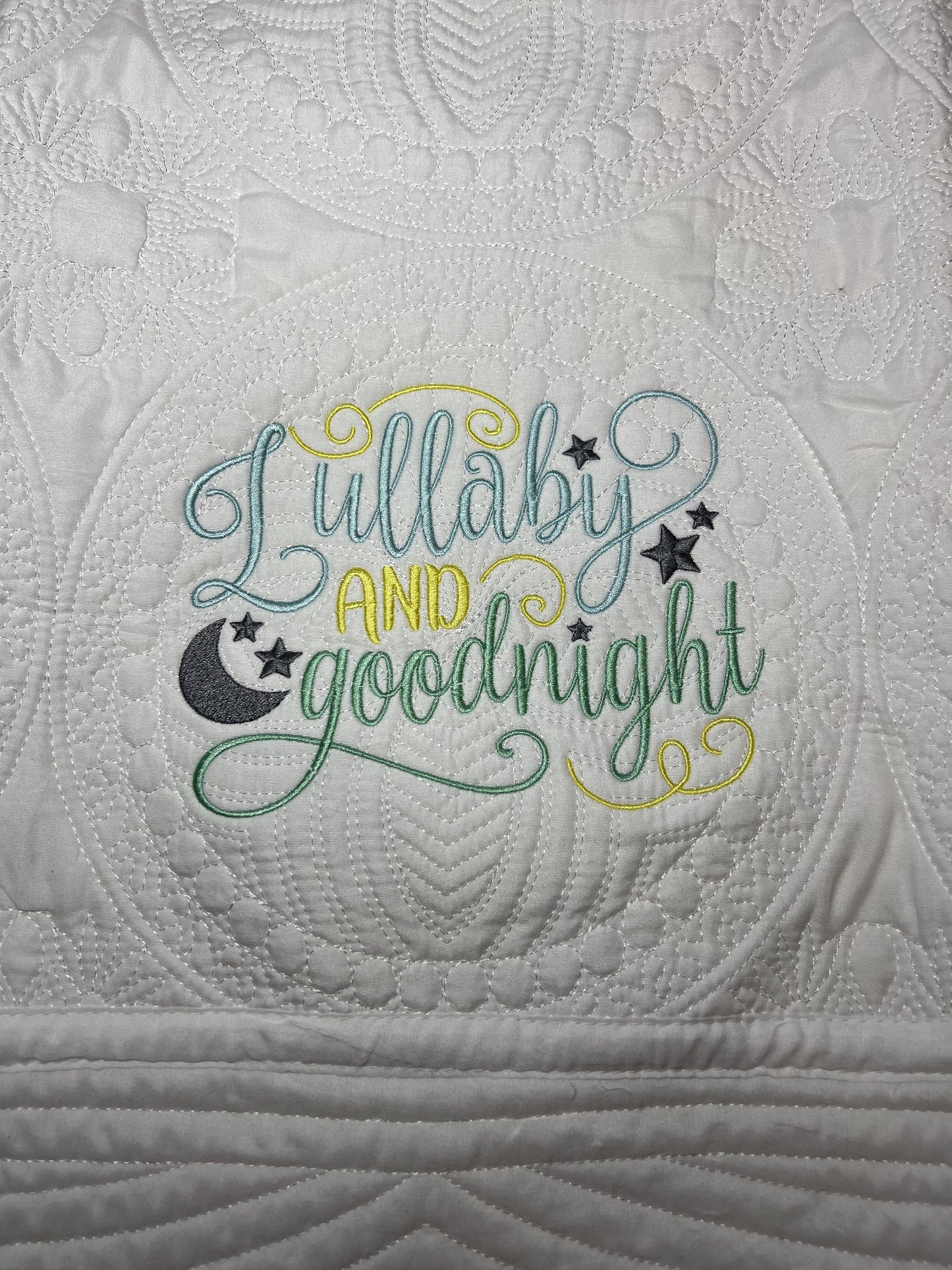 White Embroidered Heirloom Baby Blanket