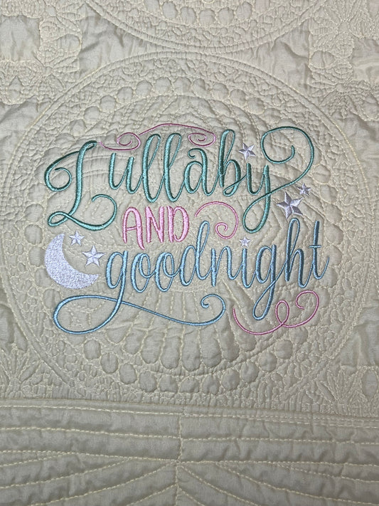 Yellow Embroidered Heirloom Baby Blanket